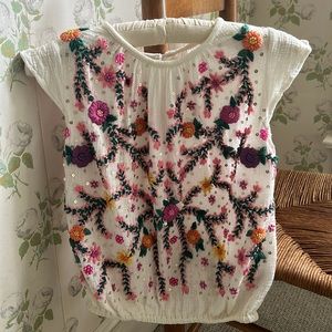 Bell embroidered shirt